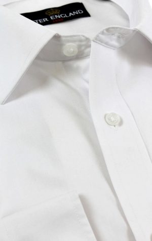 Peter England Mens White  Plain Shirt