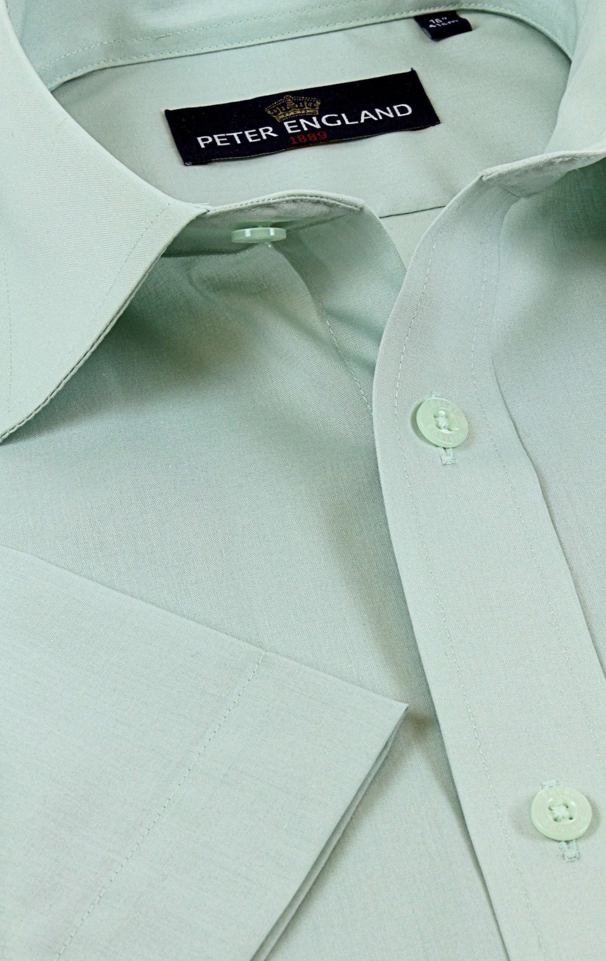 Peter England Mens Plain Short Sleeve Shirt