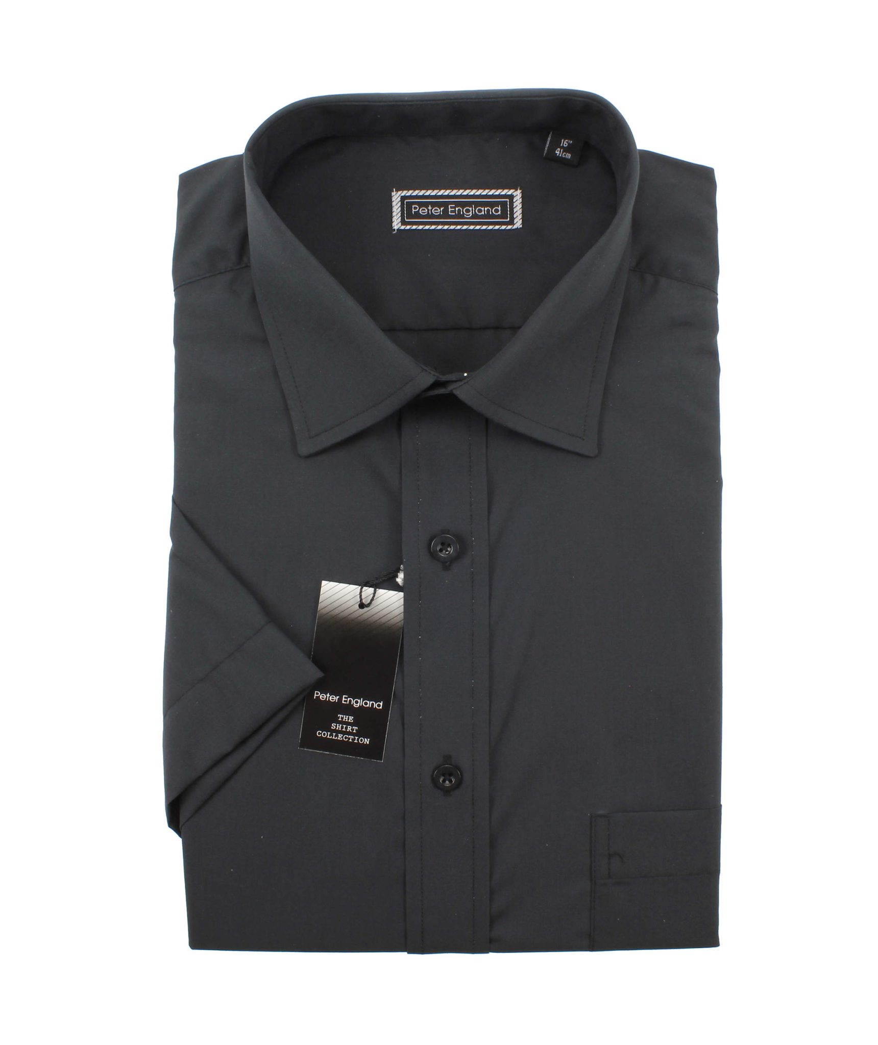 Peter England Mens Plain Short Sleeve Shirt Peter England