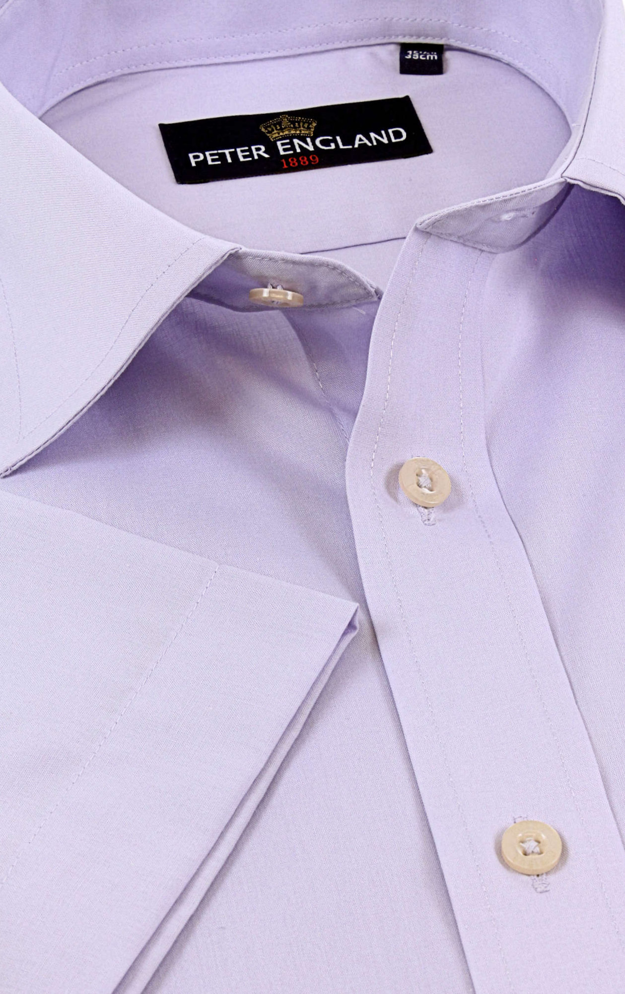 Peter England Mens Plain King Size Short Sleeve Shirt Peter England