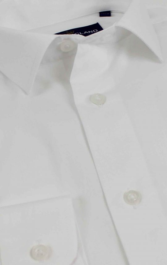 Peter England Men's Tailored Fit Cotton Rich Plain White Shirt