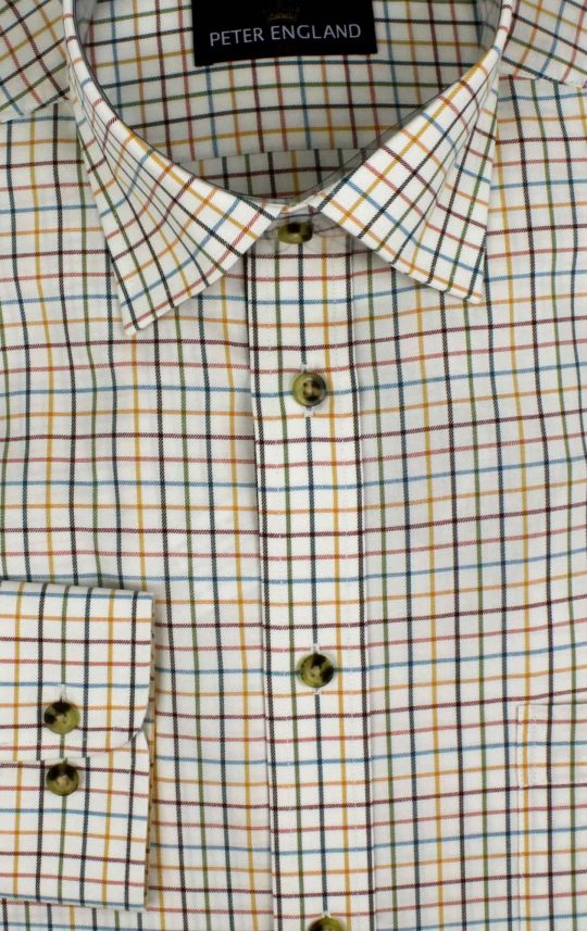 Peter England Multicoloured Tattersall Check Shirt