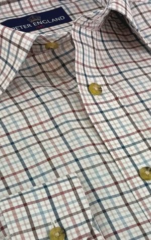 Peter England Blue Multi Check Shirt