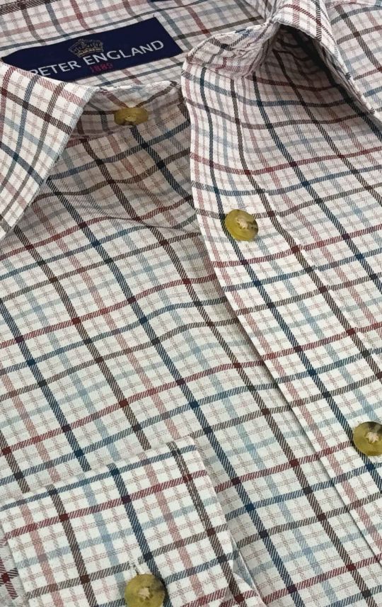 Peter England Blue Multi Check Shirt