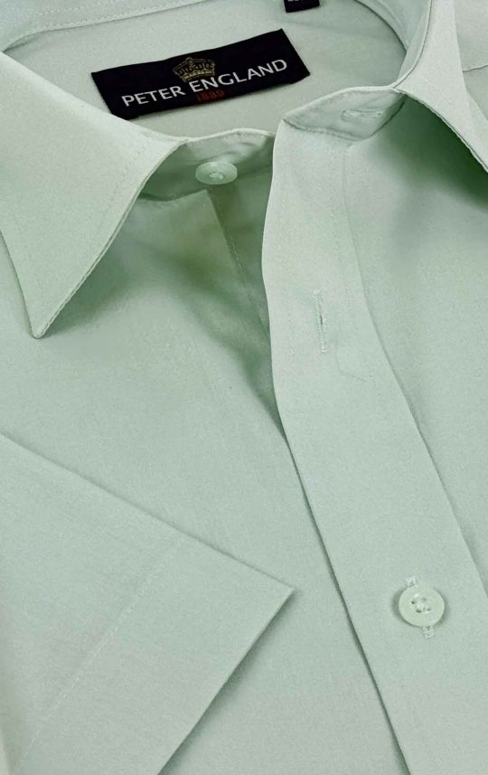 Peter England Mens Plain Short Sleeve Shirt - Image 3