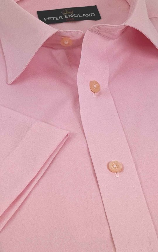 Peter England Mens Plain Short Sleeve Shirt - Image 4