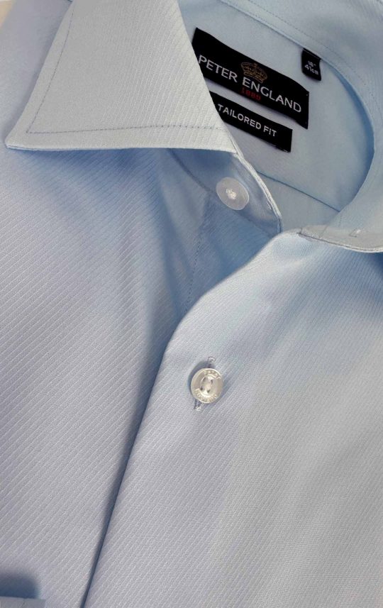 Peter England Tailored Fit Stretch Shirt - Image 3