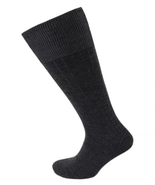 Viyella Mens Wool Half Hose Ribbed Sock