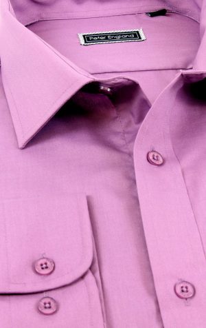 Peter England Mens Damson Plain Shirt