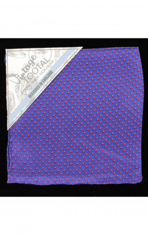 Tootal Navy & Red Polka Dot Silk Pocket Square