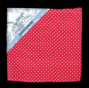 Tootal Red & White Polka Dot Silk Pocket Square