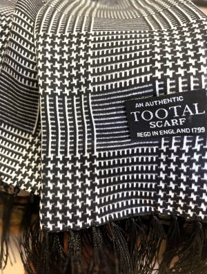 Tootal Black Prince of Wales Silk Scarf