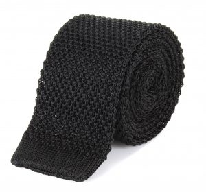 Tootal Black Knitted Silk Plain Tie