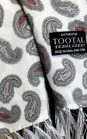 Tootal Steel Paisley Rayon Scarf